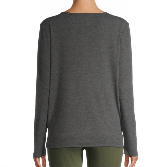 Maternity Women's Long Sleeve Henley T-Shirt - Picture 3 of 6